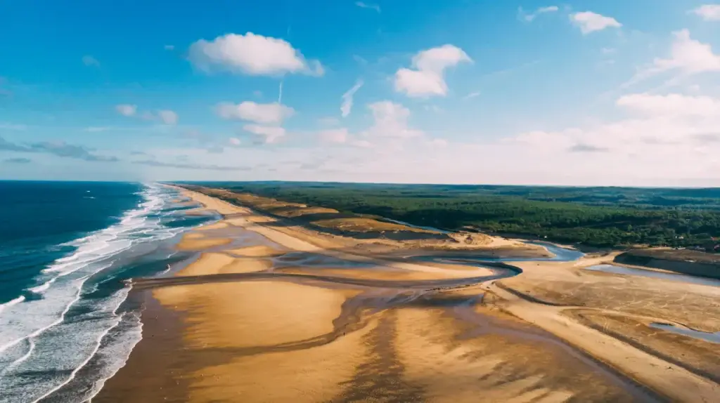 Vue littoral landes